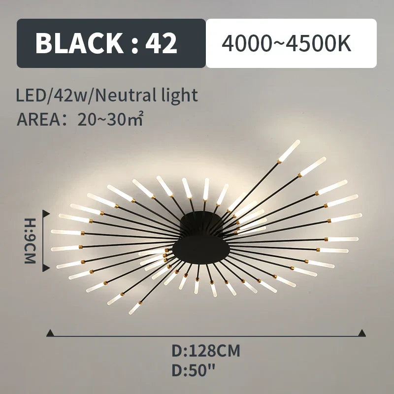 DecorBites™ LED Fireworks Pendant Lamps - Modern Living Room Bedroom Chandelier Lighting