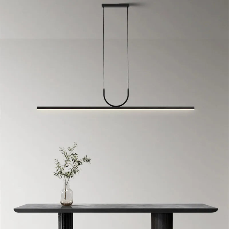 Sleek LED Ceiling Chandelier - Contemporary Lighting for Dining Tables, Kitchen Islands, and More