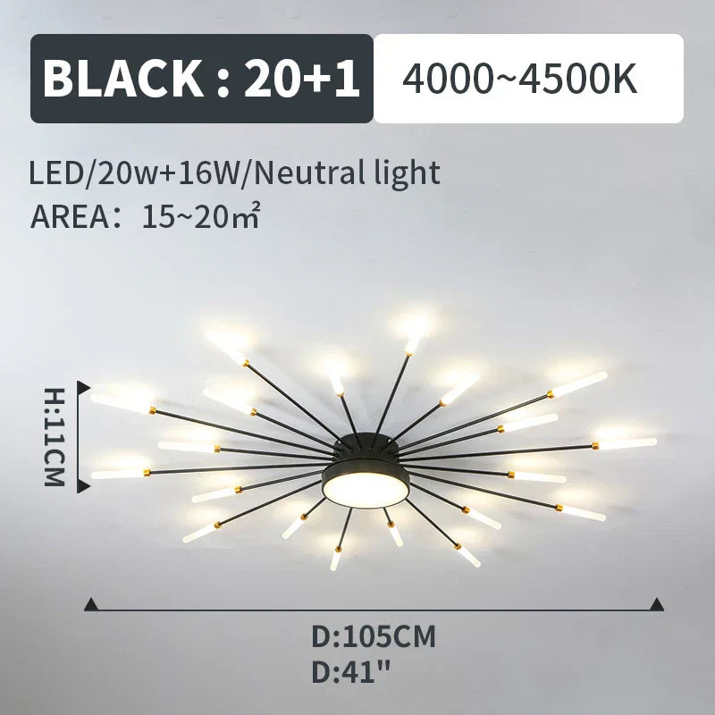DecorBites™ LED Fireworks Pendant Lamps - Modern Living Room Bedroom Chandelier Lighting