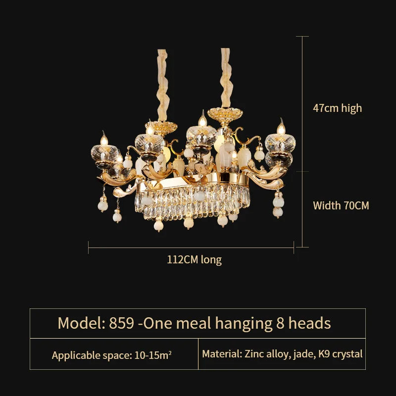 DecorBites™ Luxe Crystal Chandelier for Bedroom, Living Room, and Dining Room