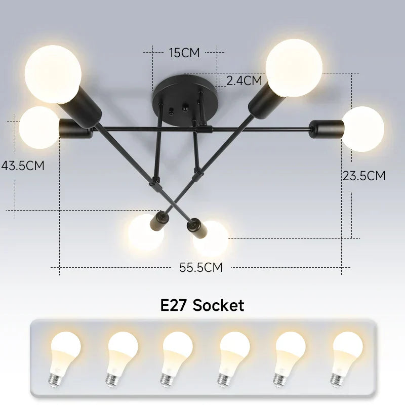 DecorBites™ LED Ceiling Chandelier Pendant Light for Kitchen Living Room Home Decor