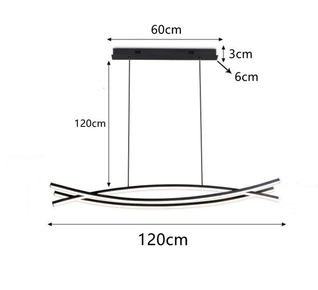 Contemporary Aluminum Ceiling Chandelier - Modern Design for Dining Tables, Kitchen Islands, and More