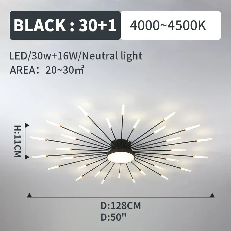 DecorBites™ LED Fireworks Pendant Lamps - Modern Living Room Bedroom Chandelier Lighting