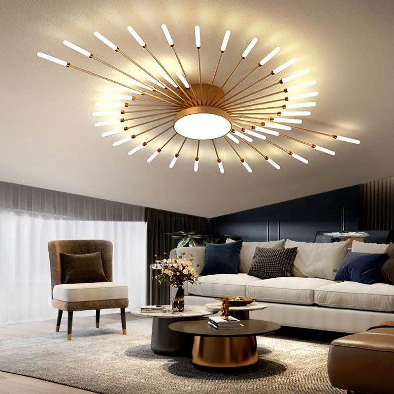 LED Fireworks Pendant Lamps - Modern Living Room Bedroom Chandelier Lighting