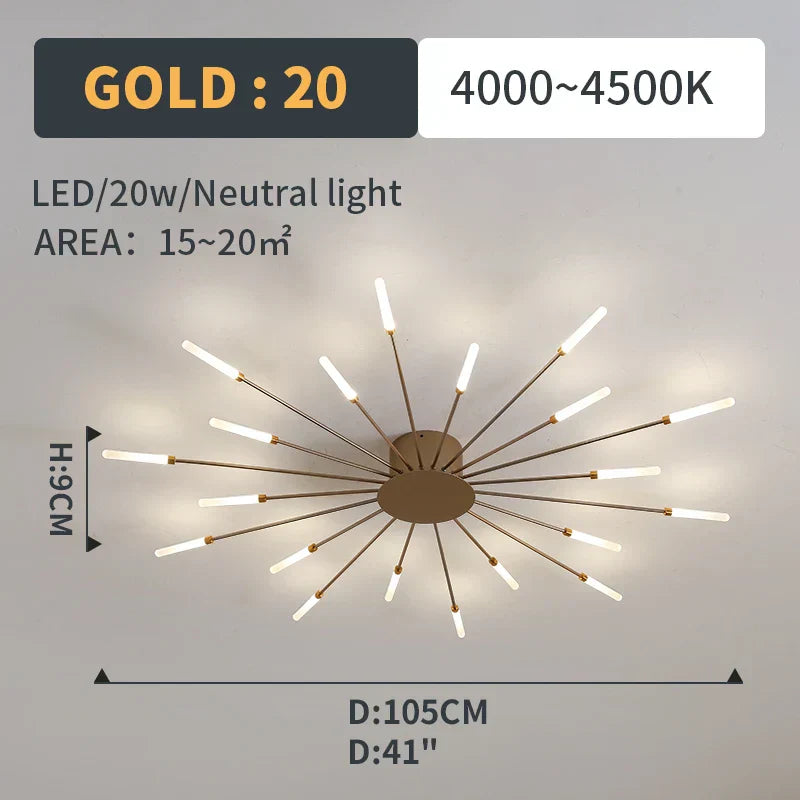 DecorBites™ LED Fireworks Pendant Lamps - Modern Living Room Bedroom Chandelier Lighting