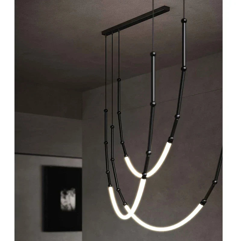 DecorBites™ Linear Creative Chandelier for Living Room Lobby, Bedroom, Hotel, Restaurant Lighting