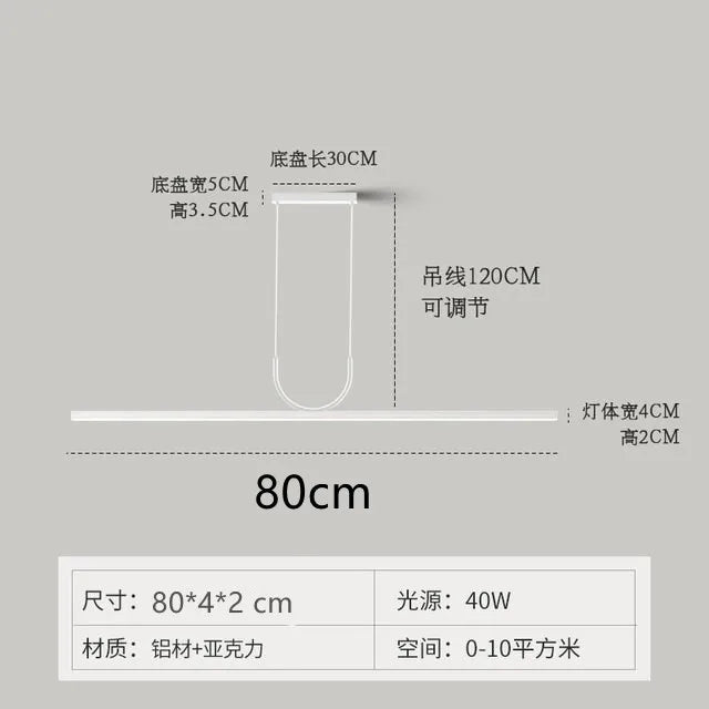 Sleek LED Ceiling Chandelier - Contemporary Lighting for Dining Tables, Kitchen Islands, and More