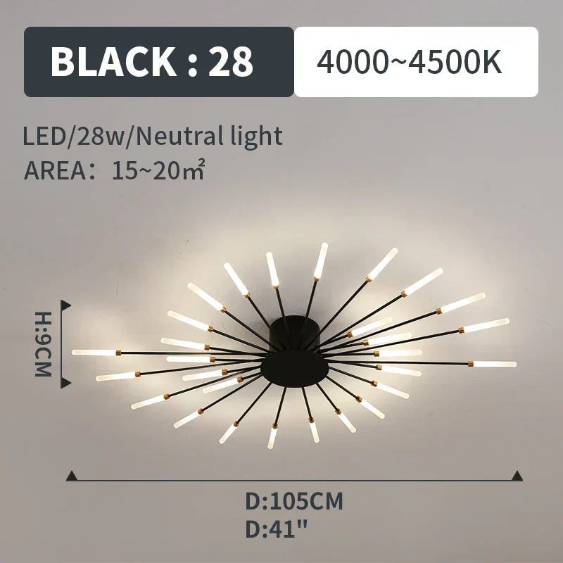 DecorBites™ LED Fireworks Pendant Lamps - Modern Living Room Bedroom Chandelier Lighting