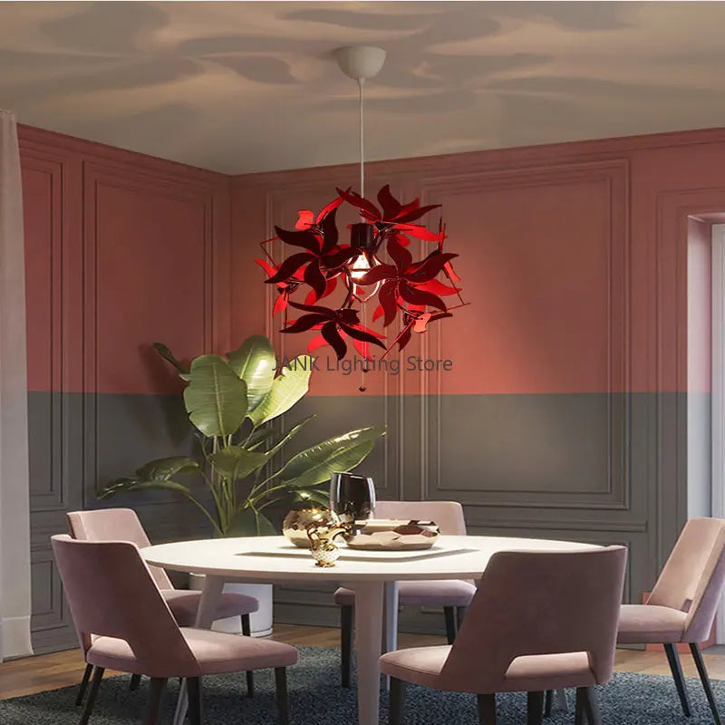 Luxe Bauhinia Chandelier: Elegant LED Decor for Store, Bedroom & More
