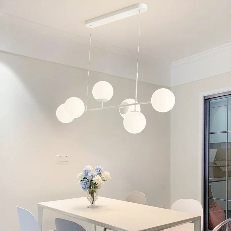 Elegant French White Pendant Lamps - Illuminate Your Dining Table and Kitchen Island with Timeless Charm