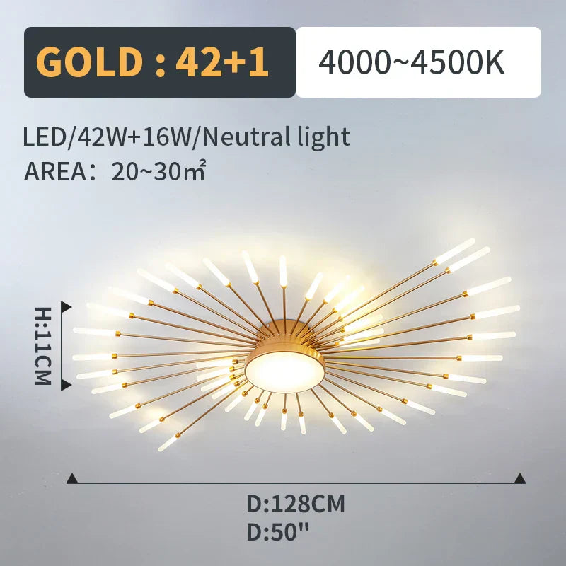 DecorBites™ LED Fireworks Pendant Lamps - Modern Living Room Bedroom Chandelier Lighting