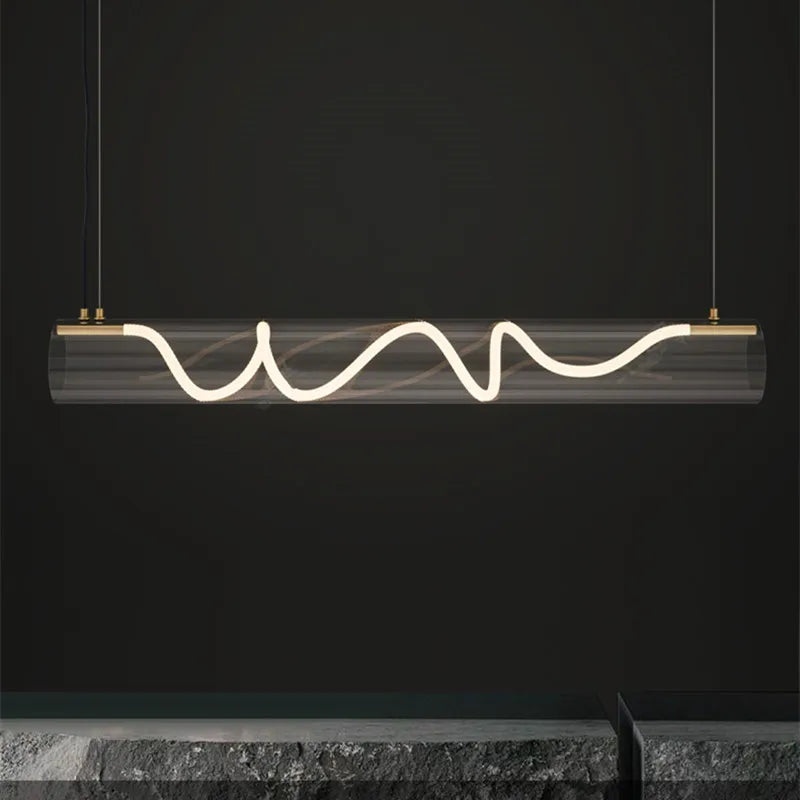 LED Long Tube Pendant Lights: Stylish Lighting for Home, Restaurant, and Bar