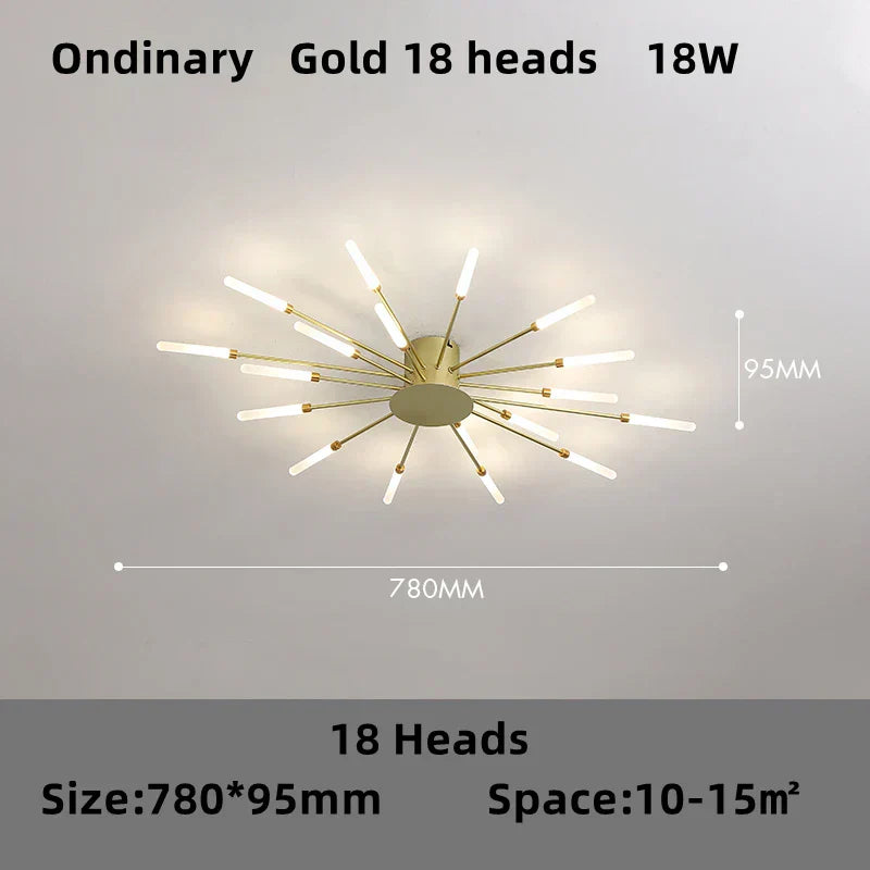 DecorBites™ LED Firework Chandelier: Modern Nordic Living Room Bedroom Pendant Light Fixtures