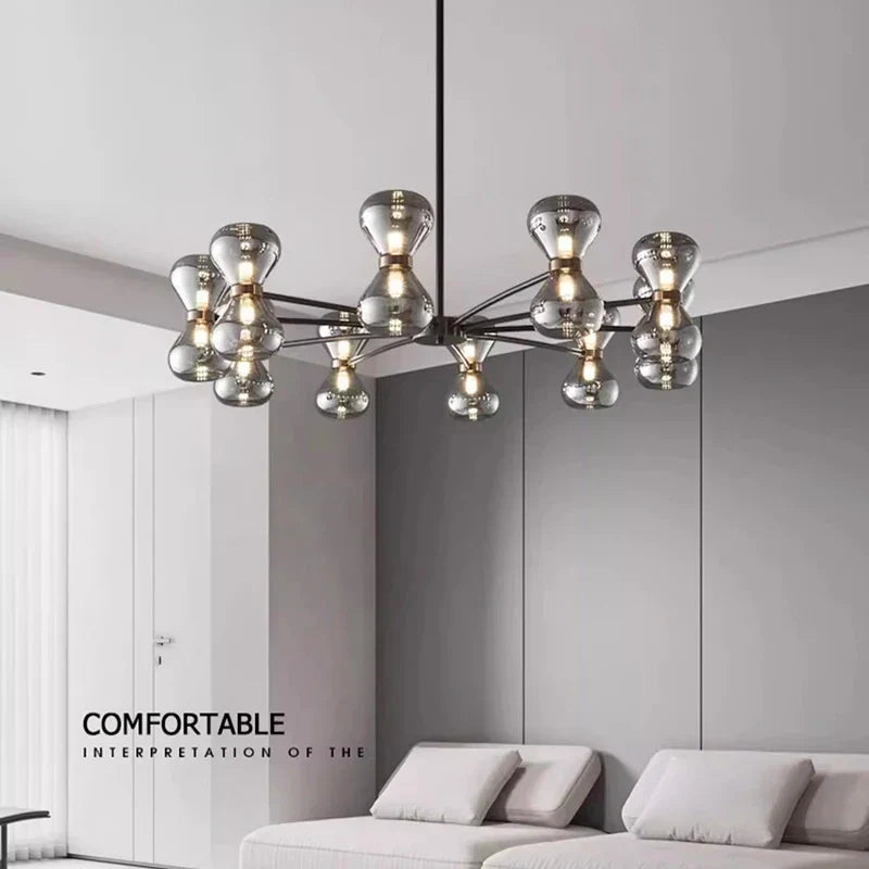 LED Pendant Chandelier: Stylish Ceiling Lamp for Bedroom, Living Room Decor