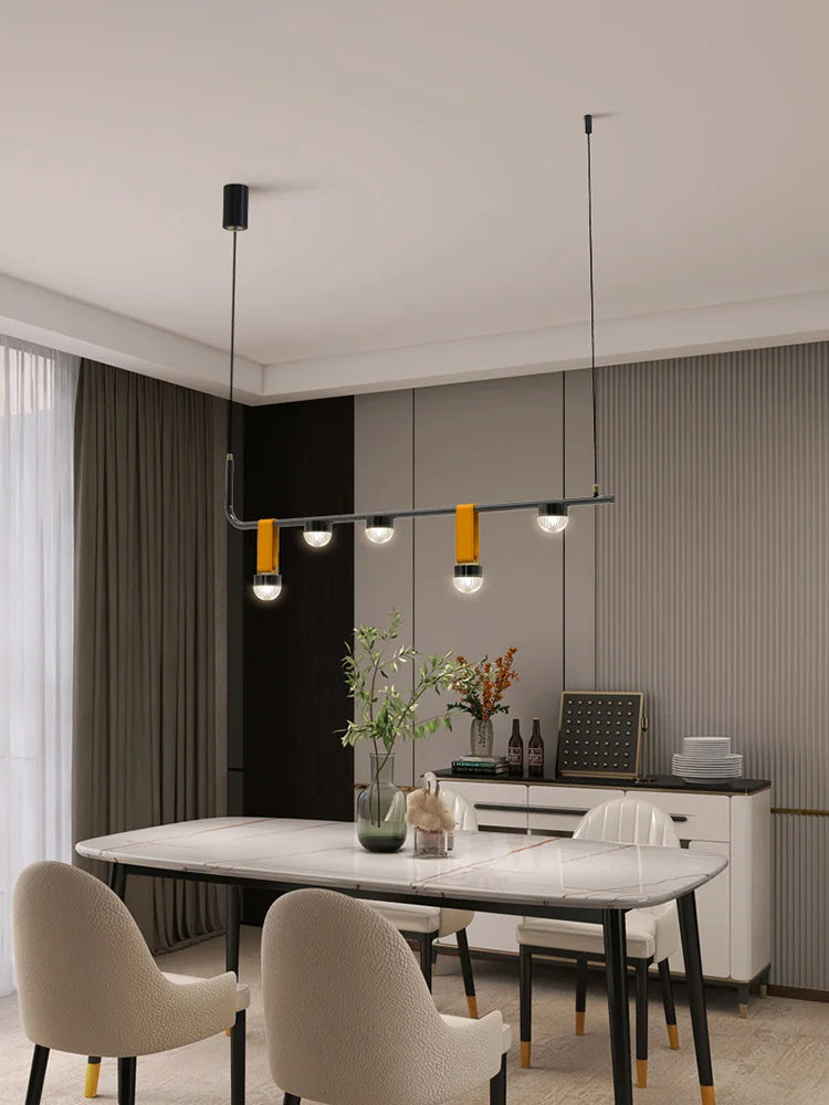 Modern LED Leather Chandelier - Nordic Pendant Light for Dining Room, Kitchen Island, and Ceiling Decor