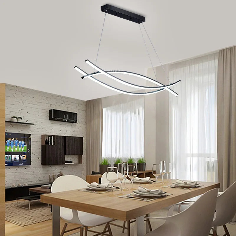 Contemporary Aluminum Ceiling Chandelier - Modern Design for Dining Tables, Kitchen Islands, and More