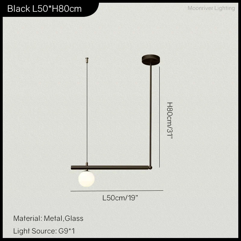 DecorBites™ Linear Minimalist Chandelier Pendant Light for Living Room, Dining Table Ceiling Decor
