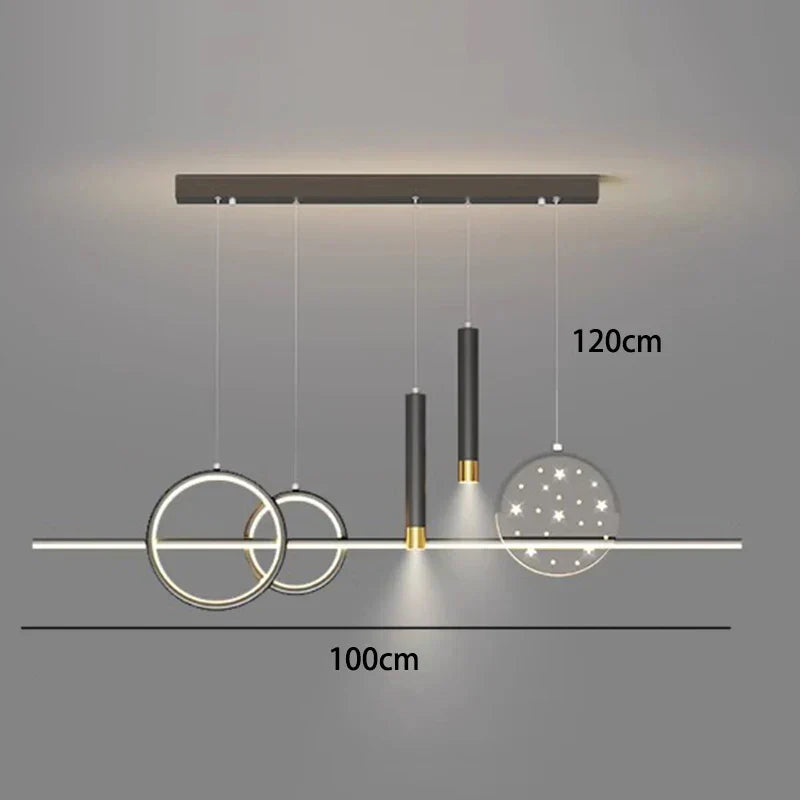 DecorBites™ LED Pendant Chandeliers for Modern Living and Dining Rooms