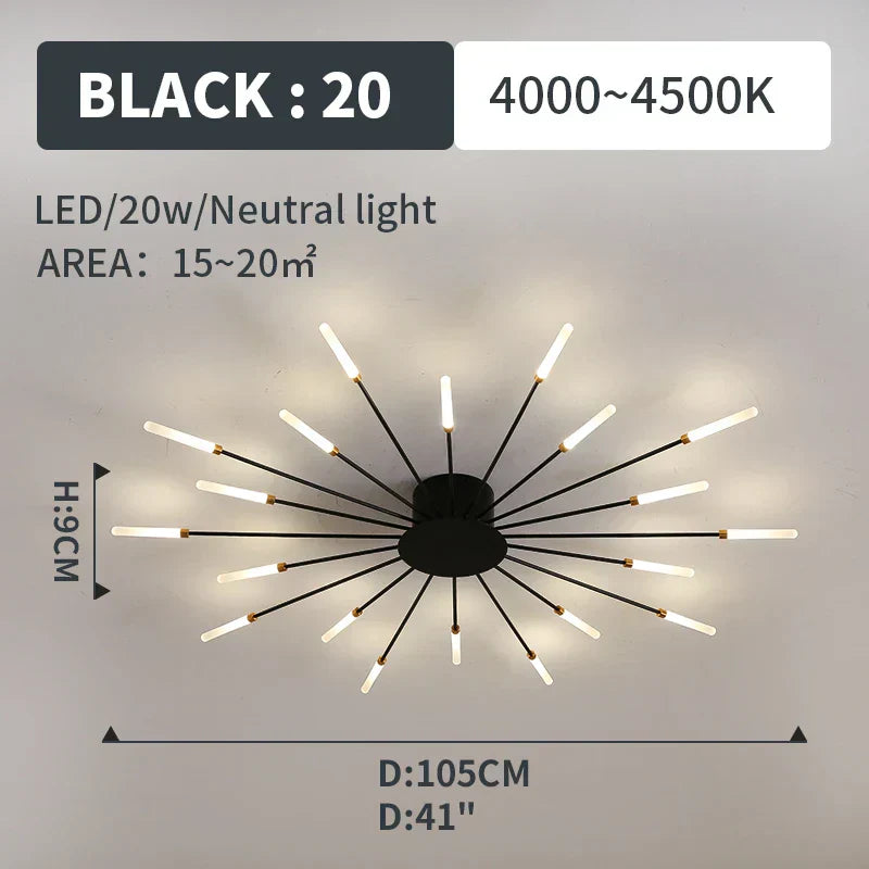 DecorBites™ LED Fireworks Pendant Lamps - Modern Living Room Bedroom Chandelier Lighting