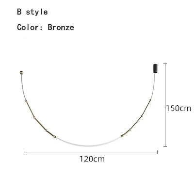 DecorBites™ Linear Creative Chandelier for Living Room Lobby, Bedroom, Hotel, Restaurant Lighting