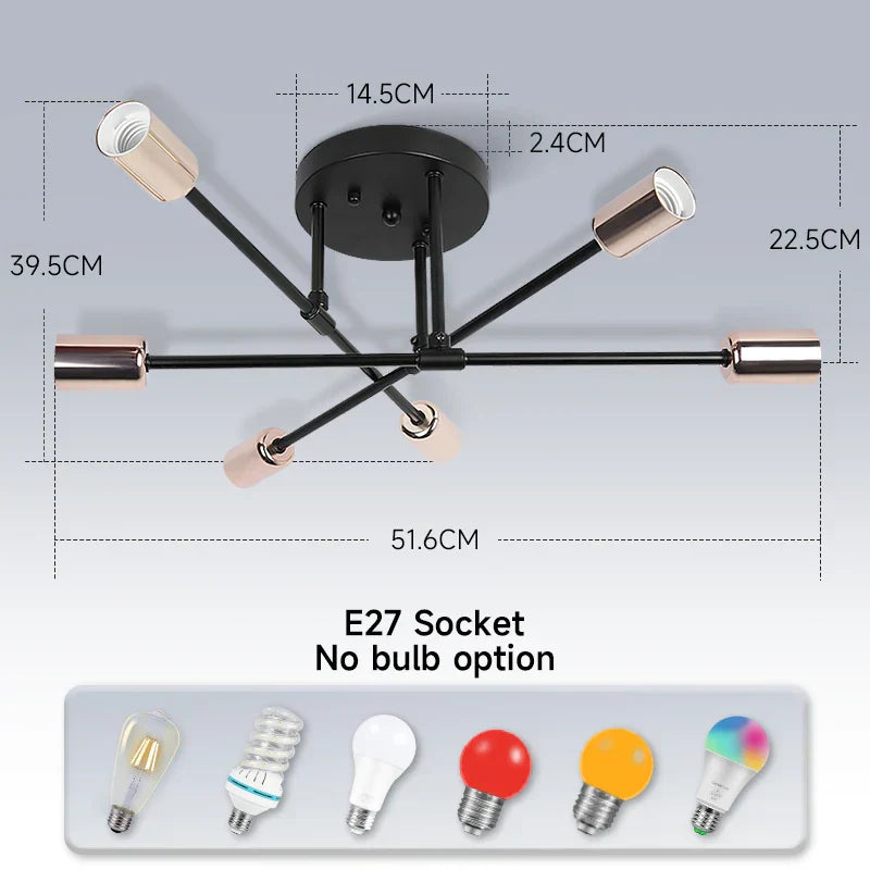 DecorBites™ LED Ceiling Chandelier Pendant Light for Kitchen Living Room Home Decor