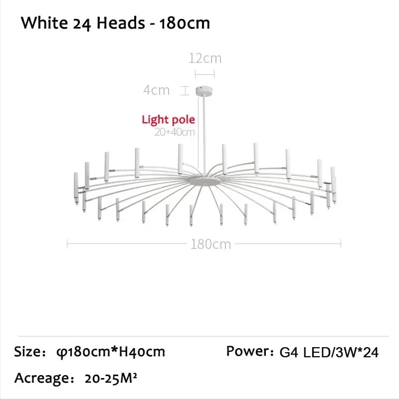 DecorBites™ LED Ceiling Chandelier Nordic Living Dining Room Bedroom Lighting Fixture