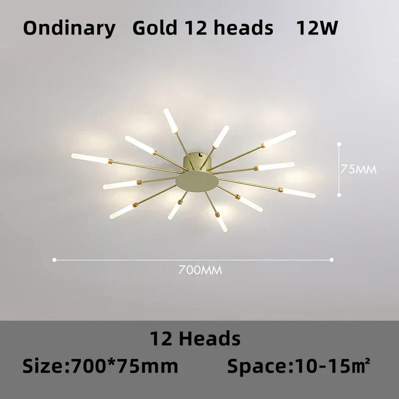 DecorBites™ LED Firework Chandelier: Modern Nordic Living Room Bedroom Pendant Light Fixtures