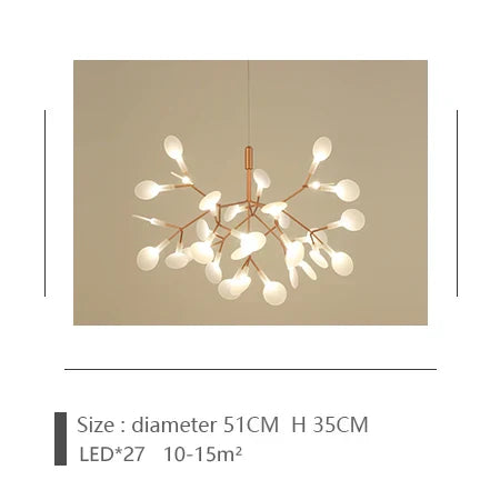 Luxe Chandelier: Modern Nordic Ceiling Light for Living & Dining Room