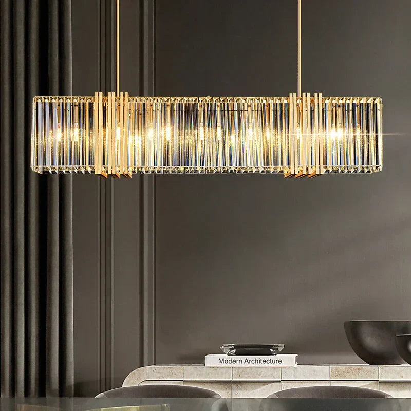 DecorBites™ Luxe E14 LED Crystal Pendant Chandelier: Elegant Dining Room Lighting