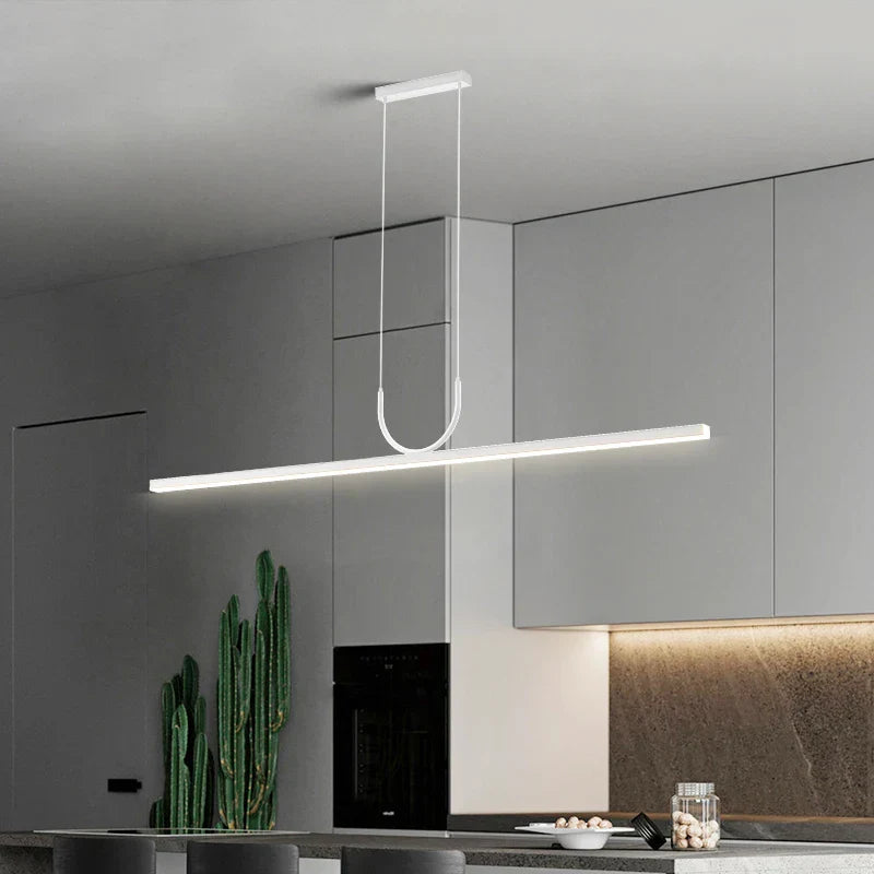 Sleek LED Ceiling Chandelier - Contemporary Lighting for Dining Tables, Kitchen Islands, and More