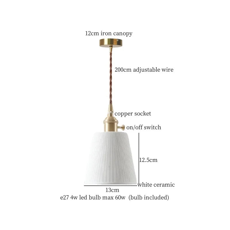 DecorBites™ Lotus Flower Ceramic LED Pendant Lampshade for Home Decor