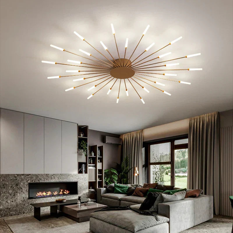 LED Fireworks Pendant Lamps - Modern Living Room Bedroom Chandelier Lighting