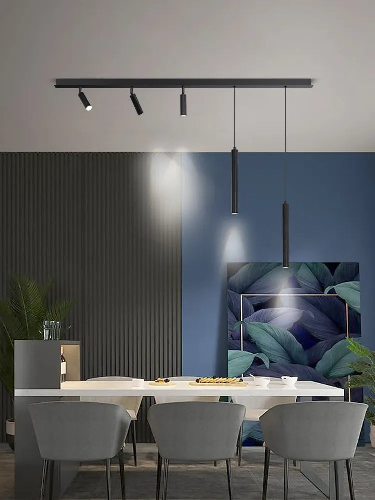 Nordic LED Ceiling Lamp - Modern Strip Design for Restaurants, Bars, Kitchen Islands, and Dining Rooms