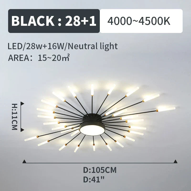DecorBites™ LED Fireworks Pendant Lamps - Modern Living Room Bedroom Chandelier Lighting