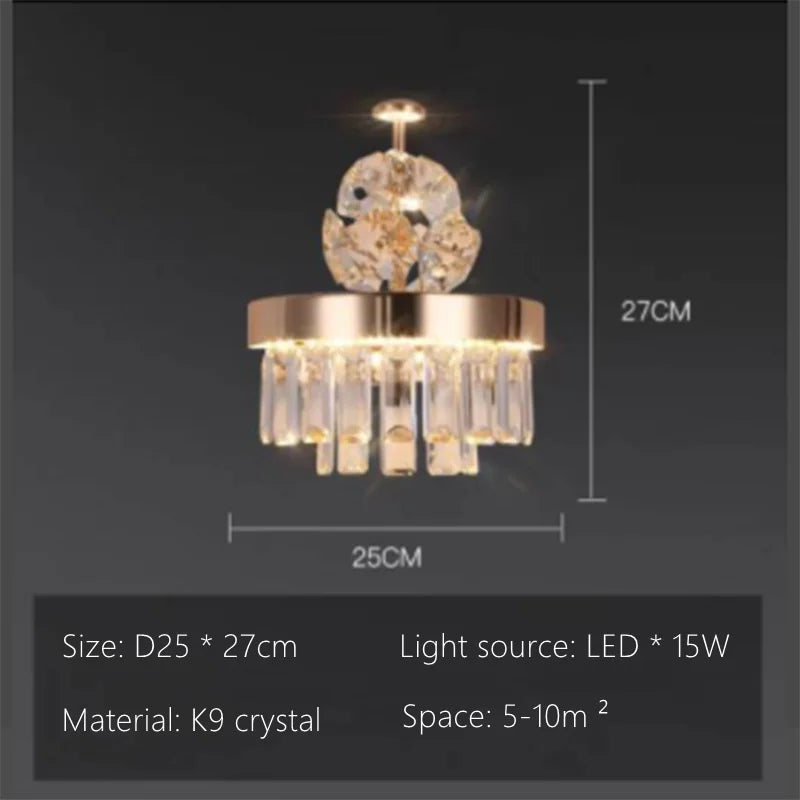 DecorBites™ Luxe Crystal Ceiling Chandelier - Elegant Home Decor Hanging Light for Living Room