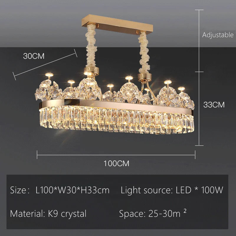 DecorBites™ Luxe Crystal Ceiling Chandelier - Elegant Home Decor Hanging Light for Living Room
