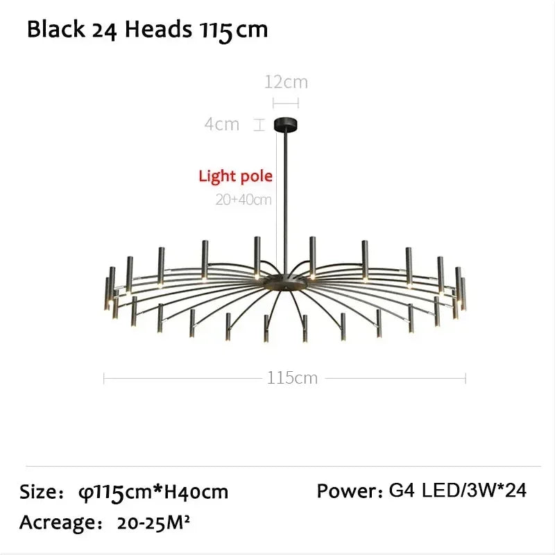 DecorBites™ LED Ceiling Chandelier Nordic Living Dining Room Bedroom Lighting Fixture