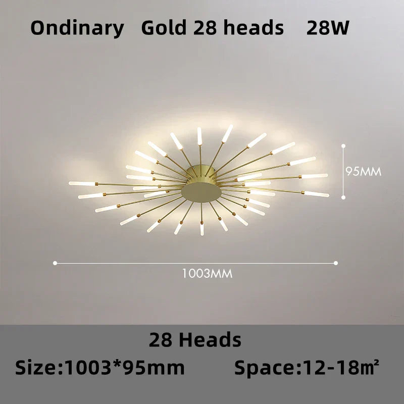 DecorBites™ LED Firework Chandelier: Modern Nordic Living Room Bedroom Pendant Light Fixtures
