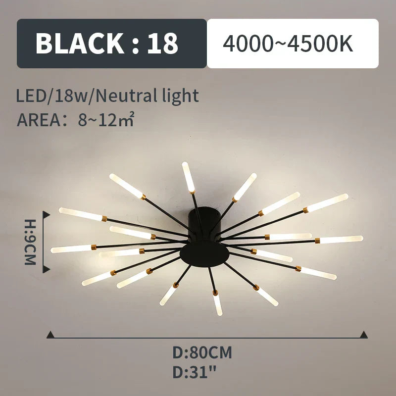 DecorBites™ LED Fireworks Pendant Lamps - Modern Living Room Bedroom Chandelier Lighting