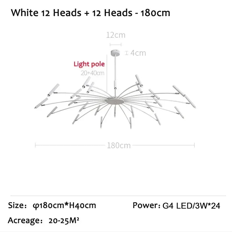 DecorBites™ LED Ceiling Chandelier Nordic Living Dining Room Bedroom Lighting Fixture