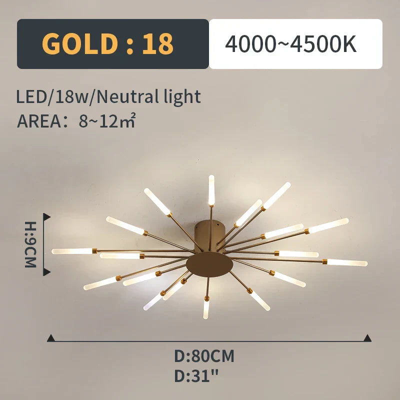 DecorBites™ LED Fireworks Pendant Lamps - Modern Living Room Bedroom Chandelier Lighting