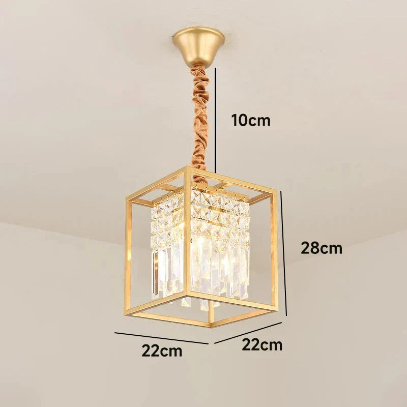 Modern Crystal Chandelier Black /Gold Haning Lamp For Dining Room Luxury Home Decor Kitchen Island Lighting Led Rectangle Lustre