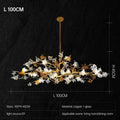 Charming Vintage Copper Flower Chandelier showcasing copper and glass design, perfect for living room or dining room decor.