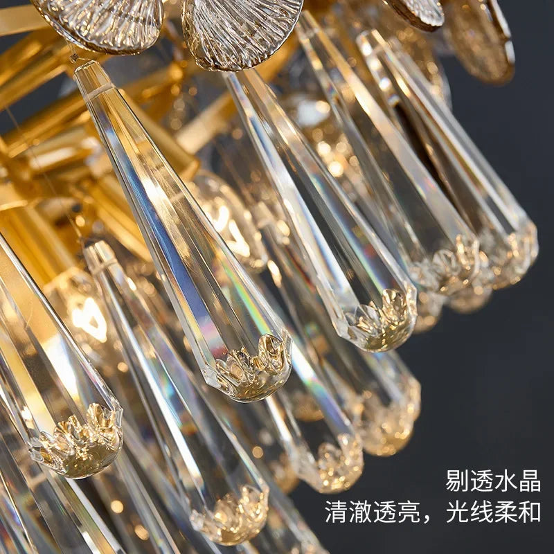 DecorBites™ Lotus Crystal Chandelier: Modern Luxury Lighting for Home, Restaurant, Hotel