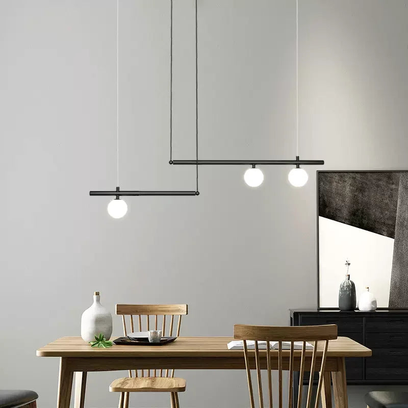 DecorBites™ Linear Minimalist Chandelier Pendant Light for Living Room, Dining Table Ceiling Decor
