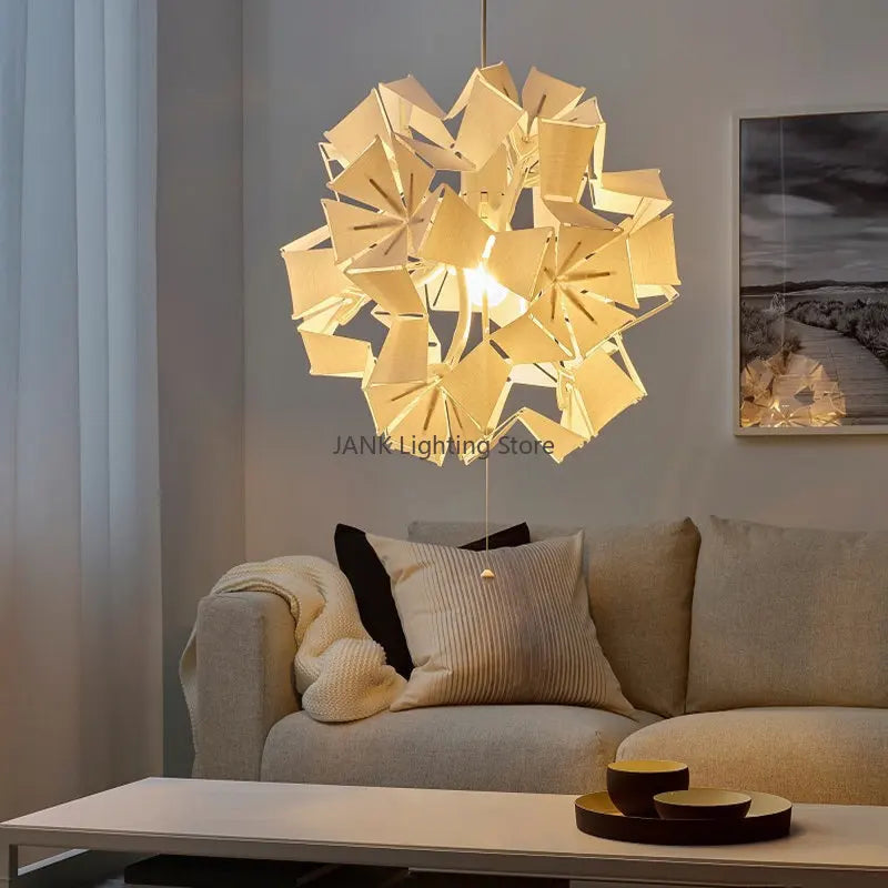 Luxe Bauhinia Chandelier: Elegant LED Decor for Store, Bedroom & More