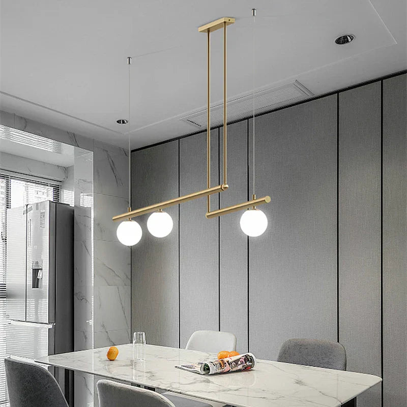 DecorBites™ Linear Minimalist Chandelier Pendant Light for Living Room, Dining Table Ceiling Decor