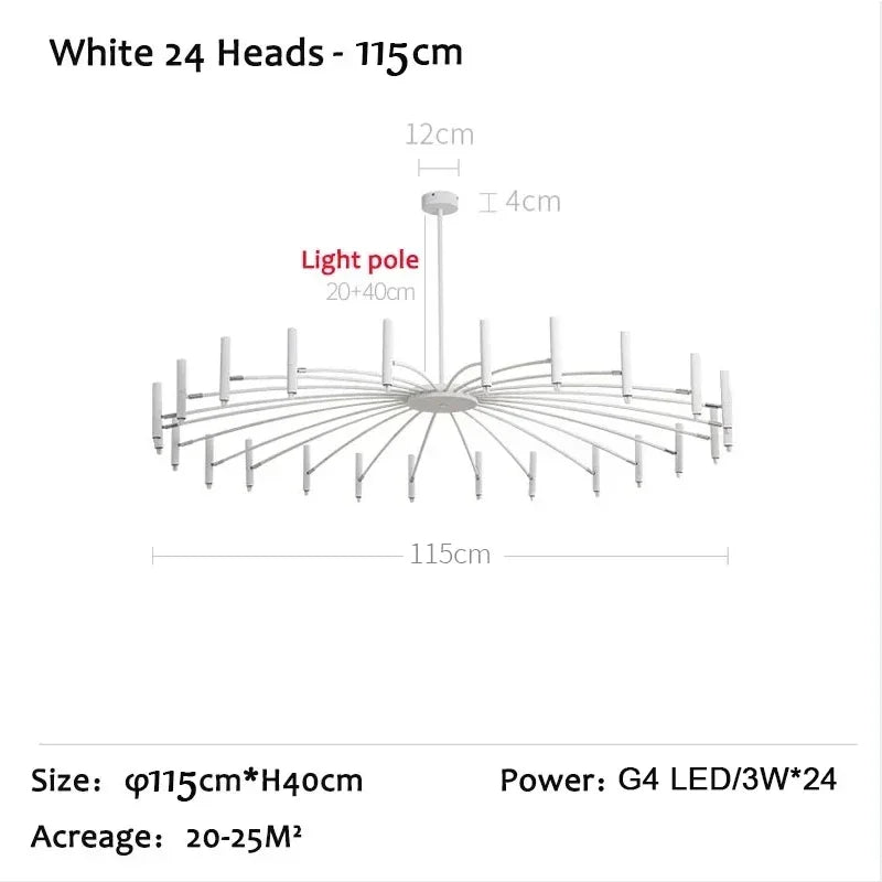 DecorBites™ LED Ceiling Chandelier Nordic Living Dining Room Bedroom Lighting Fixture