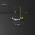 Elegant Rectangle Copper Chandelier - A Luxurious Crystal Light Fixture for Kitchen Islands, Hotel Bars, and Living Rooms