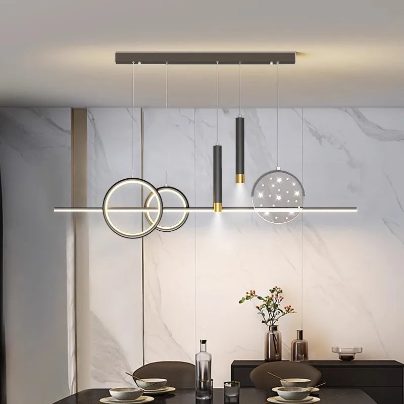 LED Pendant Chandeliers for Modern Living and Dining Rooms